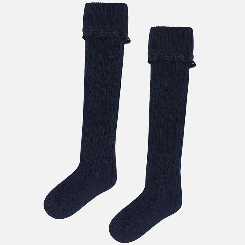 Savings Event trendy mini dressMayoral Cable Knit Socks