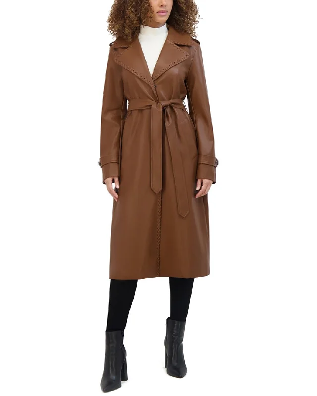Grand Opening Sale fashionable outerwearKenneth Cole Belted Duster Jacket