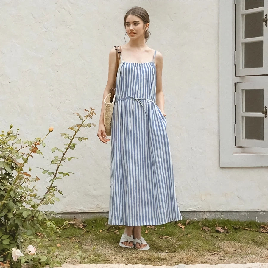 Deal Frenzy party dressChic Striped Maxi Dress