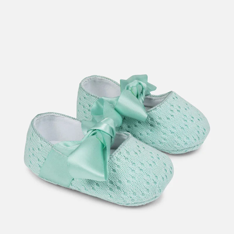 Fantastic Deals playful dressMayoral Aqua Knit Infant Shoes