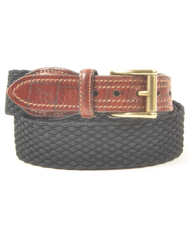 Final Markdown chic wool coatBlack Woven Belt - M
