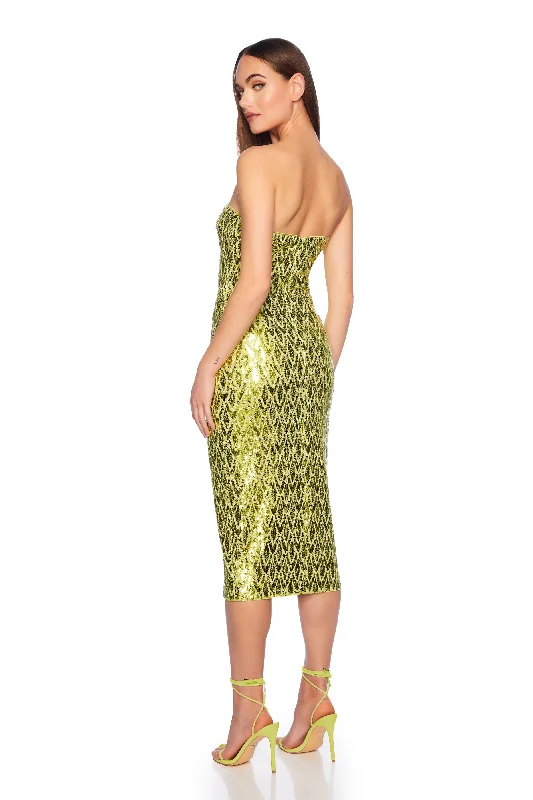 Big Savings midi dressfeather sequin tube dress 30"