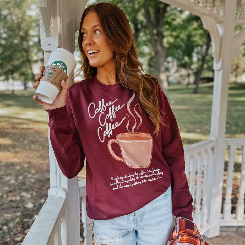 YEAR-End Sale trendy sports sweatshirtCoffee Coffee Coffee Sweatshirt