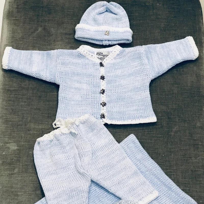 summer dressBaby Blue Crochet Set