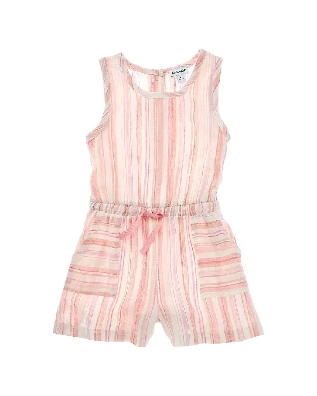 Amazing Deals A-line dressSplendid Multi Stripe Linen-Blend Romper