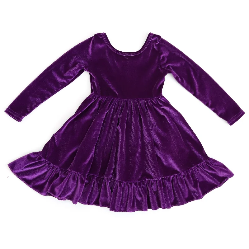 A-line dressPurple Velvet Charm Dress